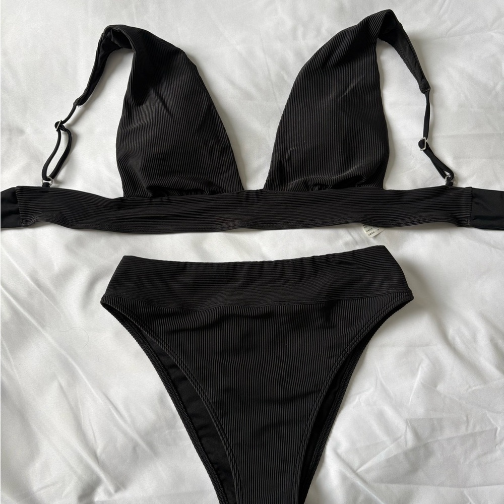 Abercrombie & Fitch Black High Waist Bikini